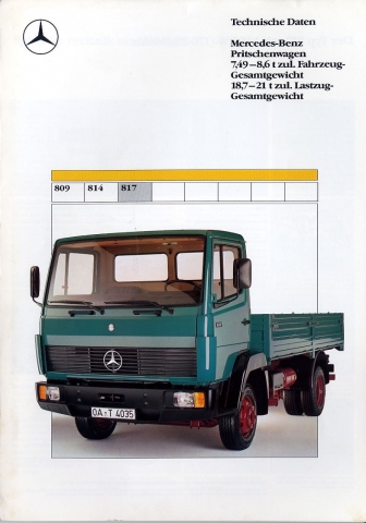 Mercedes-Benz 817 Pritschenwagen Technische Daten Brochure 08 19